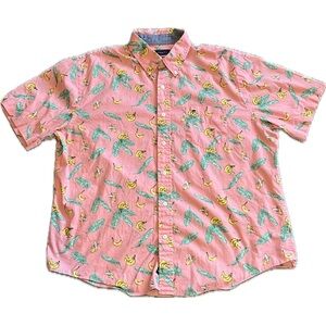CROWN & IVY pink men’s banana shirt